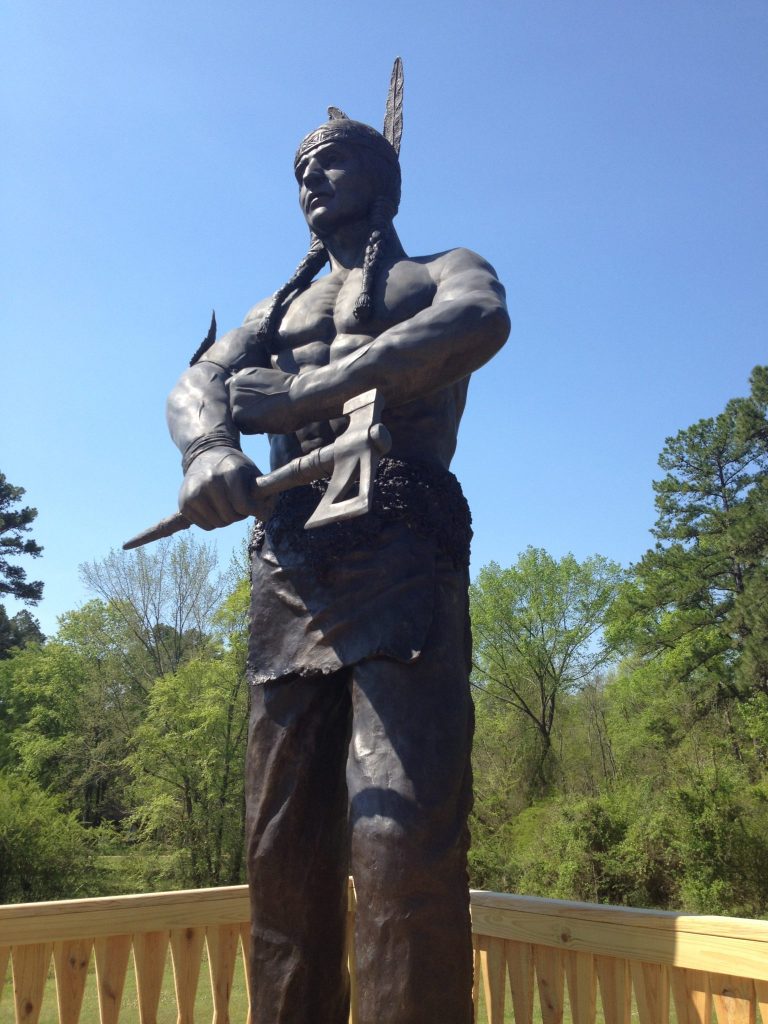 The Three Chiefs have individual markers that commemorate prominent Choctaw chiefs who resided at Eagletown: George Hudson, Jefferson Gardner, and Peter Pitchlynn.