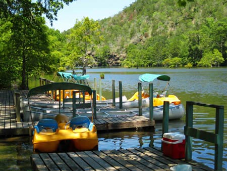 At Beavers Bend Land & Water Park, located inside of Beavers Bend Resort Park there are bumper boats, paddle boats, and canoes.