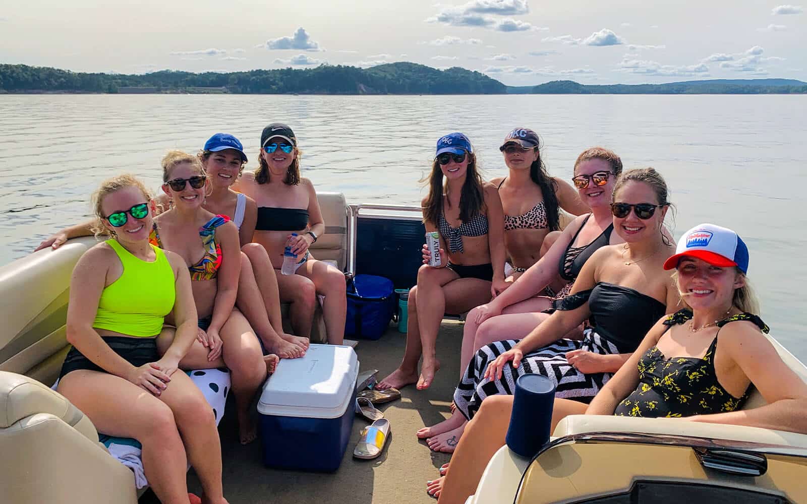 Group of women on Broken Bow Lake in Oklahoma
