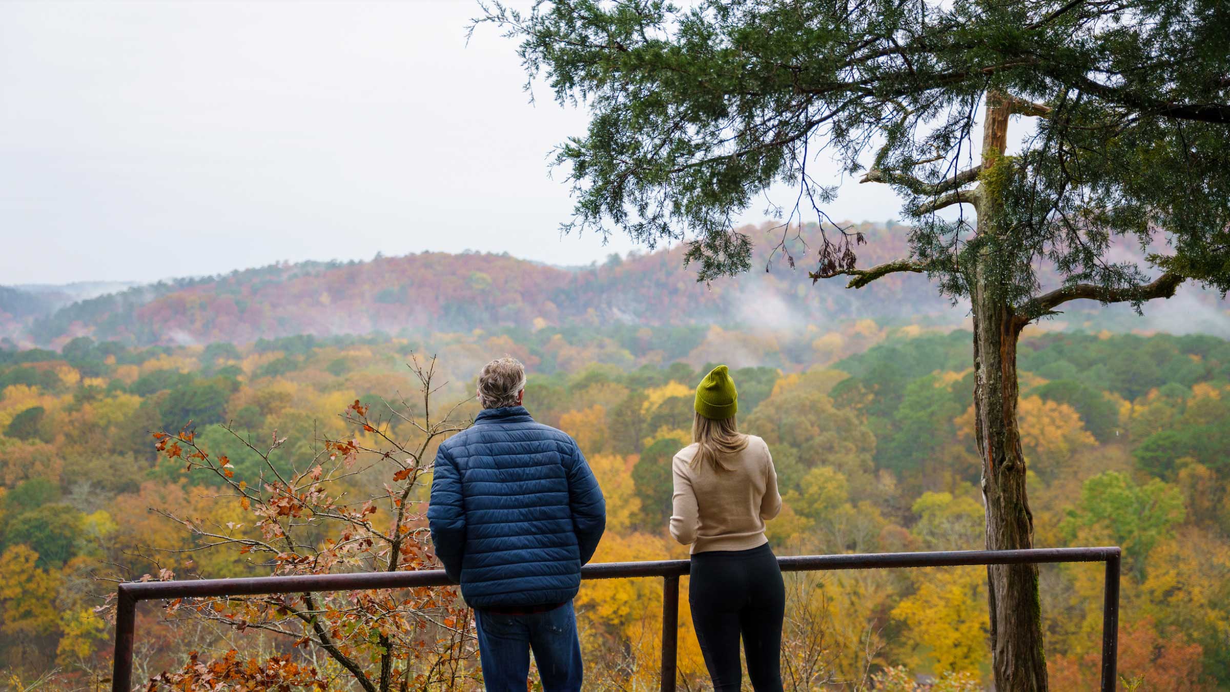 A couple hikes in Beavers Bend State Park in the fall folliage. The leaves are beautiful.