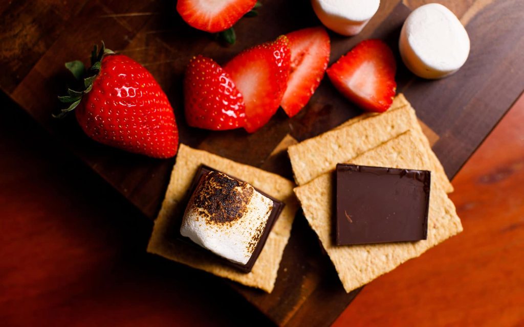 Chocolate-dipped strawberry s'more