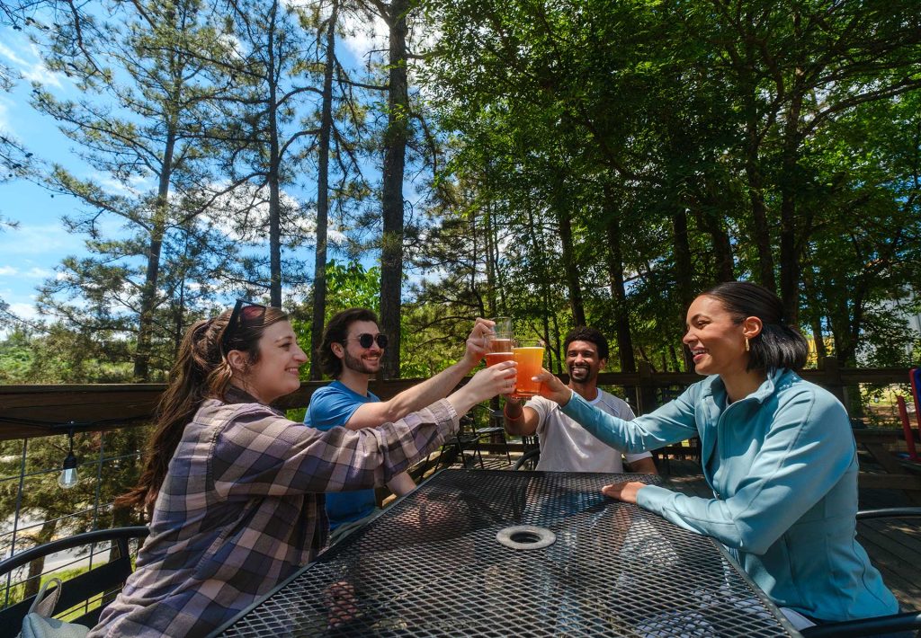 A friends trip to Beavers Bend Cabin Country isn't complete without a visit to a local brewery and a chill hang out on one of the large outdoor patios. 
