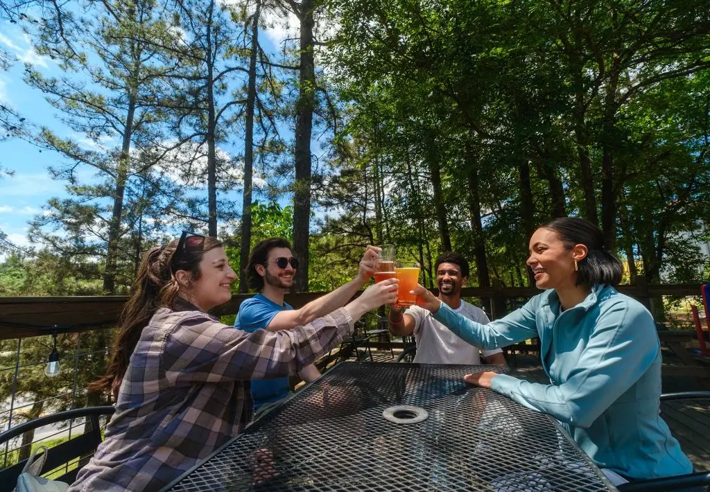A friends trip to Beavers Bend Cabin Country isn't complete without a visit to a local brewery and a chill hang out on one of the large outdoor patios. 
