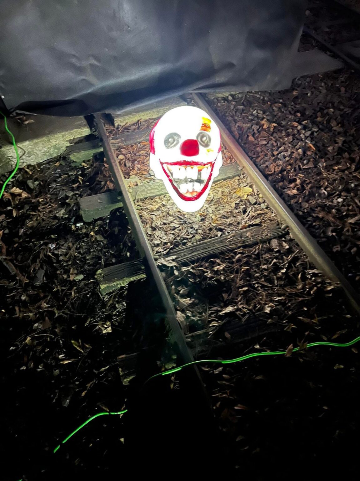 Nighttime Halloween Train of Terror - Beavers Bend Cabin Country
