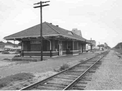 Frisco Railroad Station in Idabel, Oklahoma.
