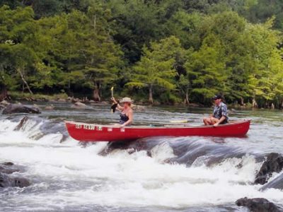 Wild Goose canoe and kayak rentals along the Lower Mountain Fork river in Oklahoma