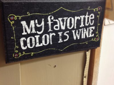 Wine sign at The Vintage House in Broken Bow Oklahoma
